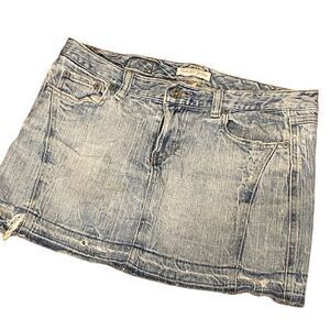 Tommy Jeans Frayed Distressed Denim Jean Skirt Size 9